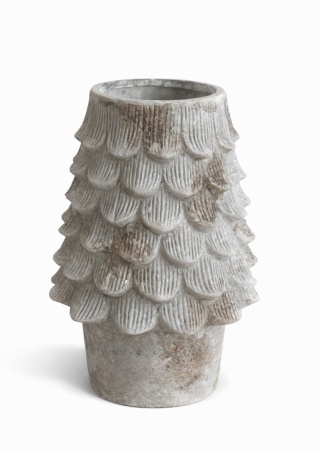 Large "natural" ceramic vase with a pine cone motif (KP0109)