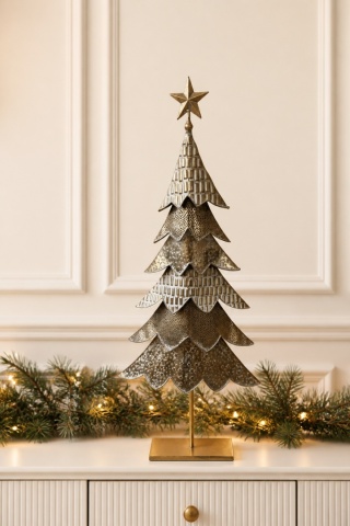 Large gold metal Christmas tree 118 cm (2883)