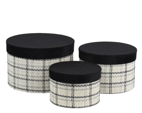Set of 3 round "Coco Elegance" boxes (374283)
