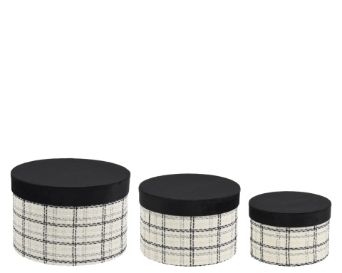 Set of 3 round "Coco Elegance" boxes (374283)