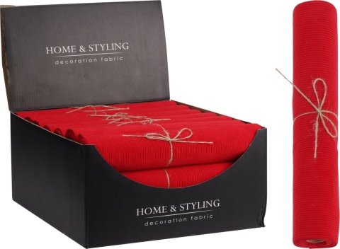 Red striped flexible decorative material (520501)