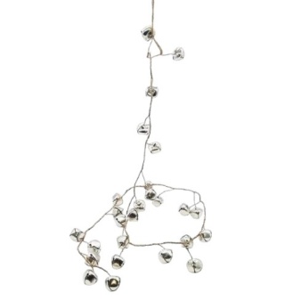 Girlanda 150cm metalowe dzwonki srebrne (TG73478)