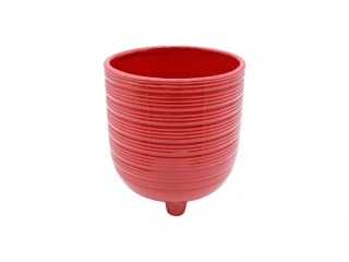 Osłonka ceramiczna bordo szkliwiona na nóżkach duża (TG74426-1)