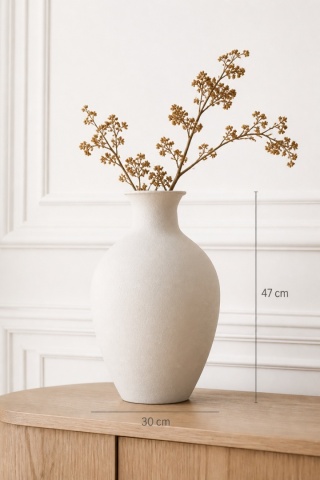 Ecru metal vase (547605)