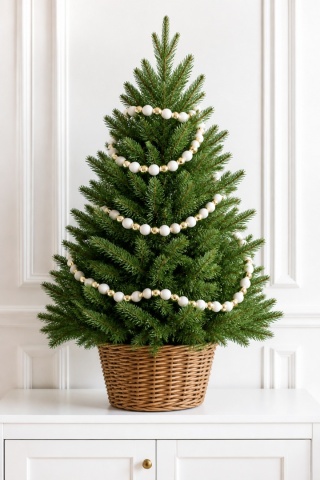 Girlanda welurowa biało-złota 180cm (3049)