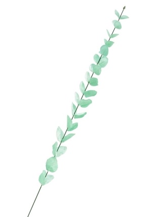 Gałązka pojedyńcza długa 115cm "miętowe liście" (GI03029)