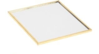 Podstawka lusterkowa kwadratowa 10cm złoty brzeg (513198)-20%
