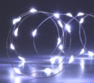 Lampki na druciku 100LED zimne 495cm timer na baterie(AX9730540)