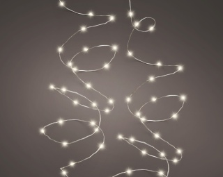240-LED wire string lights, 12m, warm white, 8 functions, indoor/outdoor transformer (497076)