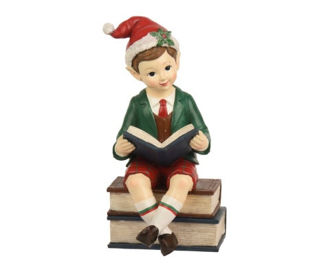 Boy on books, polyresin (371847)