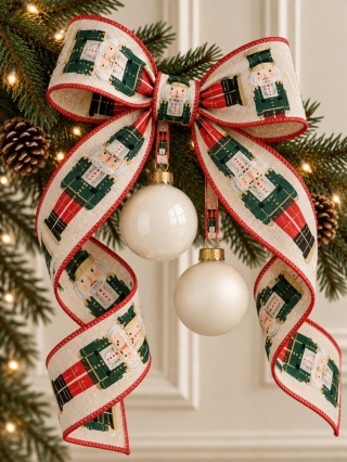 Nutcracker fabric ribbon (201899)