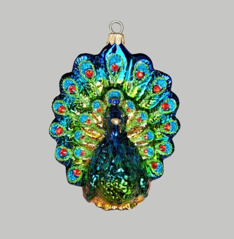 Bauble form: Jeweller's peacock with stones (390) SZ