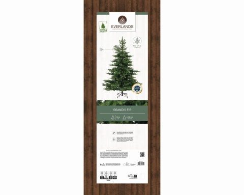 Grandis Fir Artificial Christmas Tree, Green, 180 cm, Diameter 132 cm (681451)