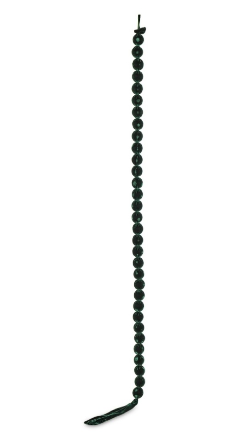 Velvet bauble garland, 6 cm, bottle green (186223)