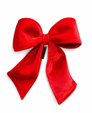 Thick red velvet bow (SX1196)