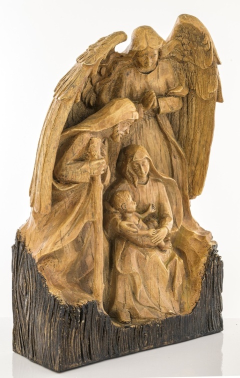 Holy Family a'la carved with an angel, polyresin, large (139513)