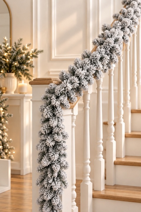 Girlanda 1 śnieżona szer.22cm dł.150cm (DC3007)
