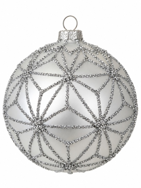 Bombki 80 dekorowane ornament op.6szt.: LODOWA MOZAIKA