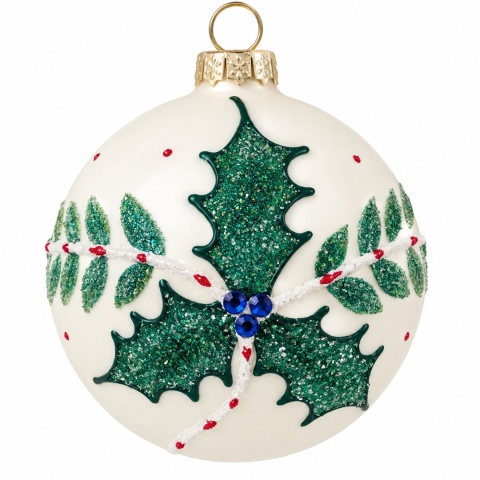 Bombki 80 dekorowane ornament op.6szt.: ZIMOWY OSTROKRZEW