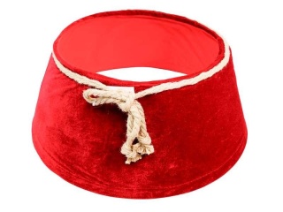 Osłonka pod choinkę welur czerwony (TG61439-2)