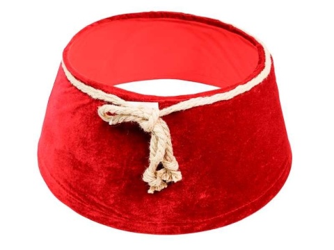 Osłonka pod choinkę welur czerwony (TG61439-2)