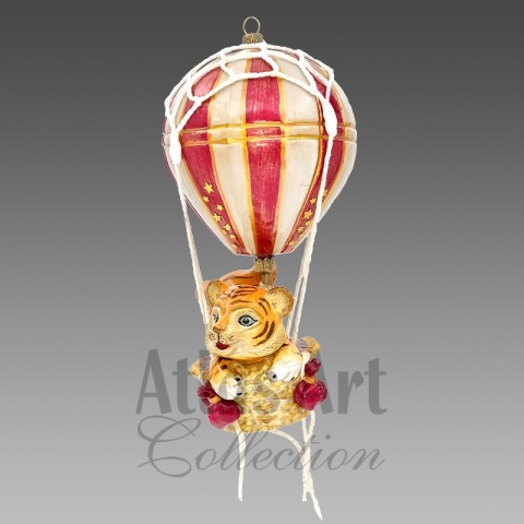 Bombka Atlas Art: Tygrysy w balonie (00668AA)