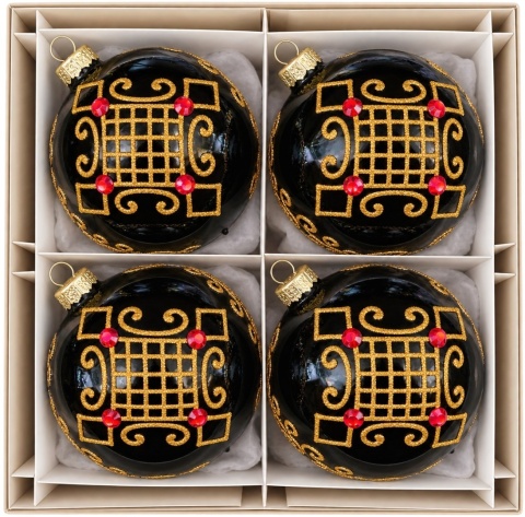 Bombki 100 dekorowane ornament op.4szt.: NOC ORIENTU