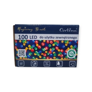 Lampki LED 100L transformator 5mb kolorowe (652/21/LED/M)