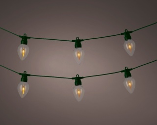 Oświetlenie Party Light 8LED płonące ogniki (490160) dł.3,5m timer wew/zew zasilacz