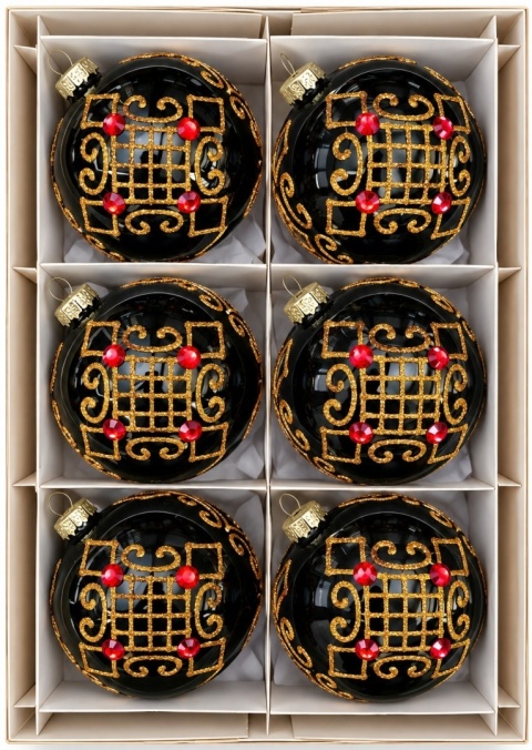 Bombki 80 dekorowane ornament op.6szt.: NOC ORIENTU