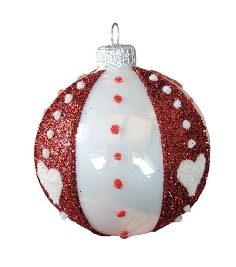 Bombki 120 dekorowane ornament op.4szt.: NA FOLKOWĄ NUTĘ