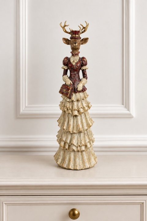 Pani Renifer "antique" w sukience poliresin (SX0338)