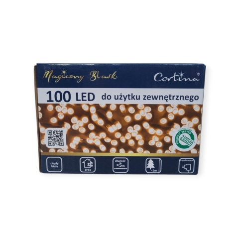 Lampki LED 100L 5mb ciepłe (652/21/LED/WW)