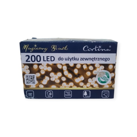 Lampki LED 200L 10mb ciepłe wew/zew (21/14/LED/WW)