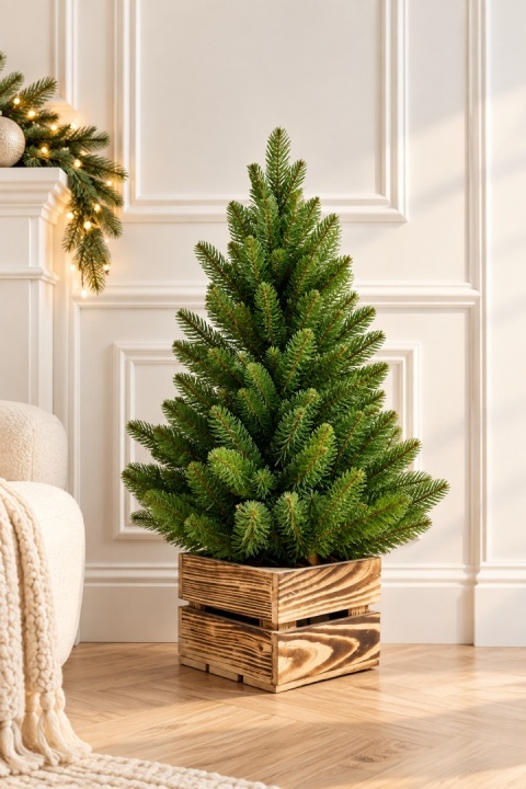 Choinka Bergen PE Box, zielona, ​​80 cm (DC2130), średnica 51 cm