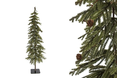 Textured-look Christmas tree 153 cm, silicone branches, metal stand (CHOI01005)