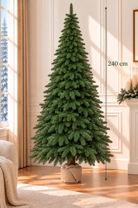 Choinka Tatra zielona PVC 240cm na pniu (DC1004) fi 120cm