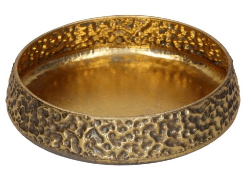 Patera młotkowana złota płaska mała (TG81839)