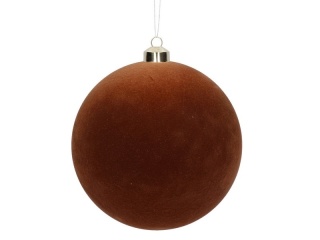 Bombka nietłukąca 15cm welur jasny brąz (TG83621-4)
