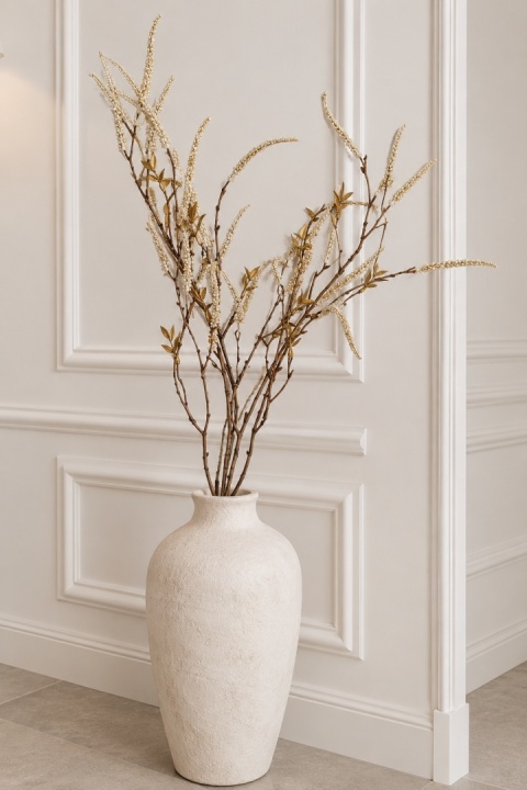 Komplet 2 gałązki z zielonymi pędami z brokatem (52803) dł.81cm
