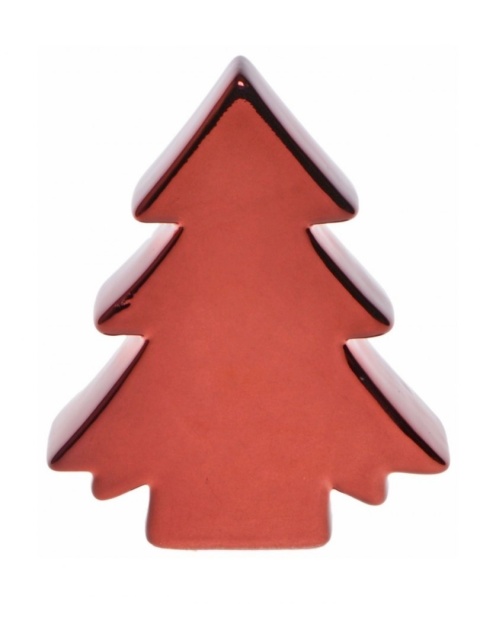 Choinka ceramiczna mała bordowa szkliwiona 9,5*3,3*11,2cm (34232) -50%