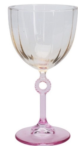 Kieliszek do wina 270ml kolorowe szkło żółto różowe (046000560)