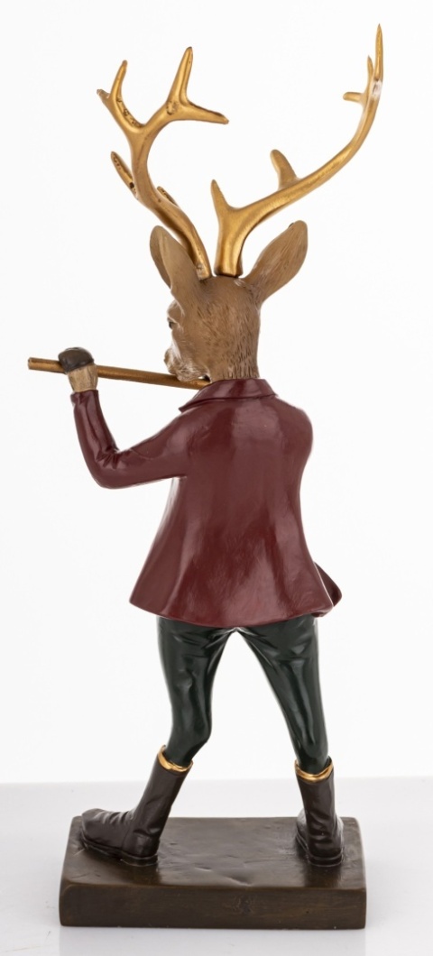 Reniferek 24cm grający na flecie, poliresing (179761)