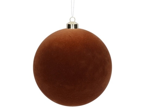 Bombka nietłukąca 15cm welur jasny brąz (TG83621-4)