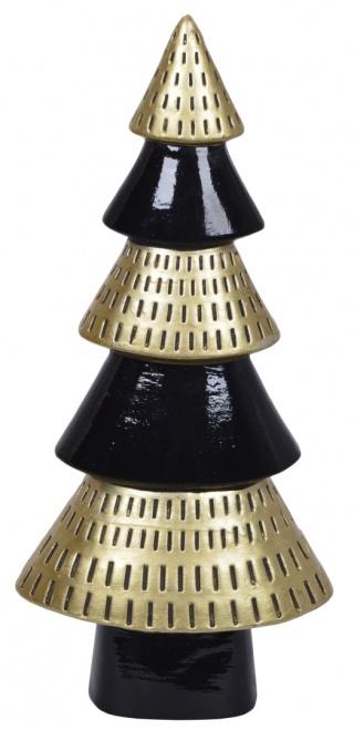 Choinka ceramiczna czarno-złota 30cm (4037) h:30*13,5*8cm-20%