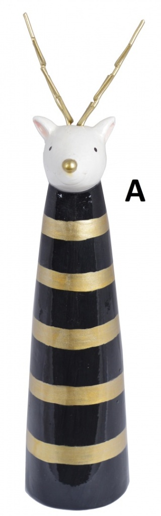 Figurka ceramiczna czarna 3wzory h:19*5*5cm (4030)-20%