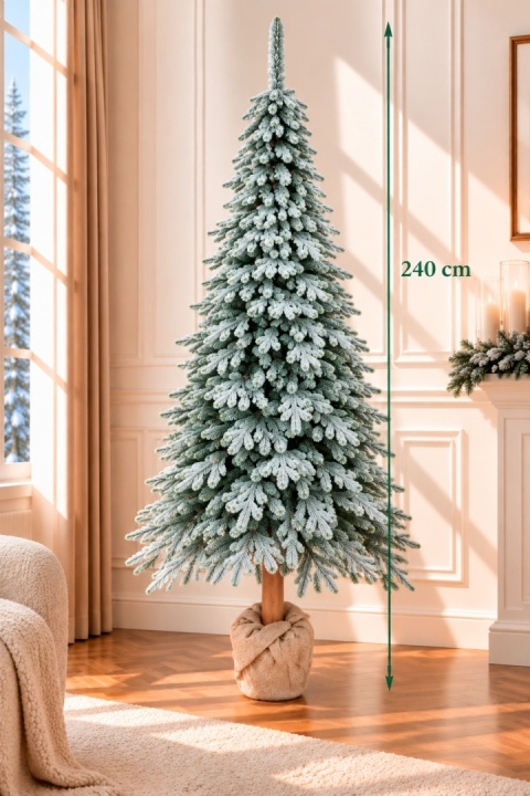Choinka Uppsala PE Frost 210cm na pniu (DC1117) fi 96cm