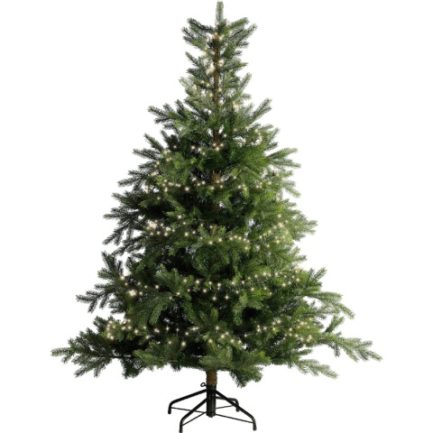 Lampki 600LED ciepłe efekt przygasania 18m timer (495892) ciemny kabel