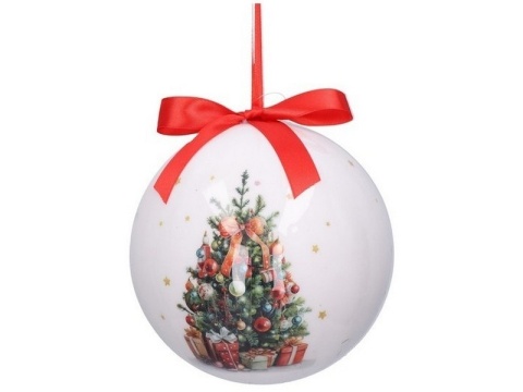 Bombka nietłukąca 15cm Choinka z prezentami (TG81628-1)