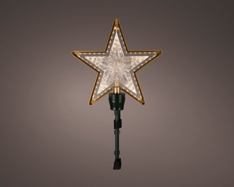 Gwiazda LED na czubek choinki ruchoma USB flash (481632) h:30/50cm